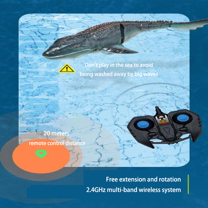 Wholesale 2.4G Rc Cangaroo Electric Remote Control Shark Water Spray Lights Whale Can Be Launched Boat Children'S Toys - Image 2