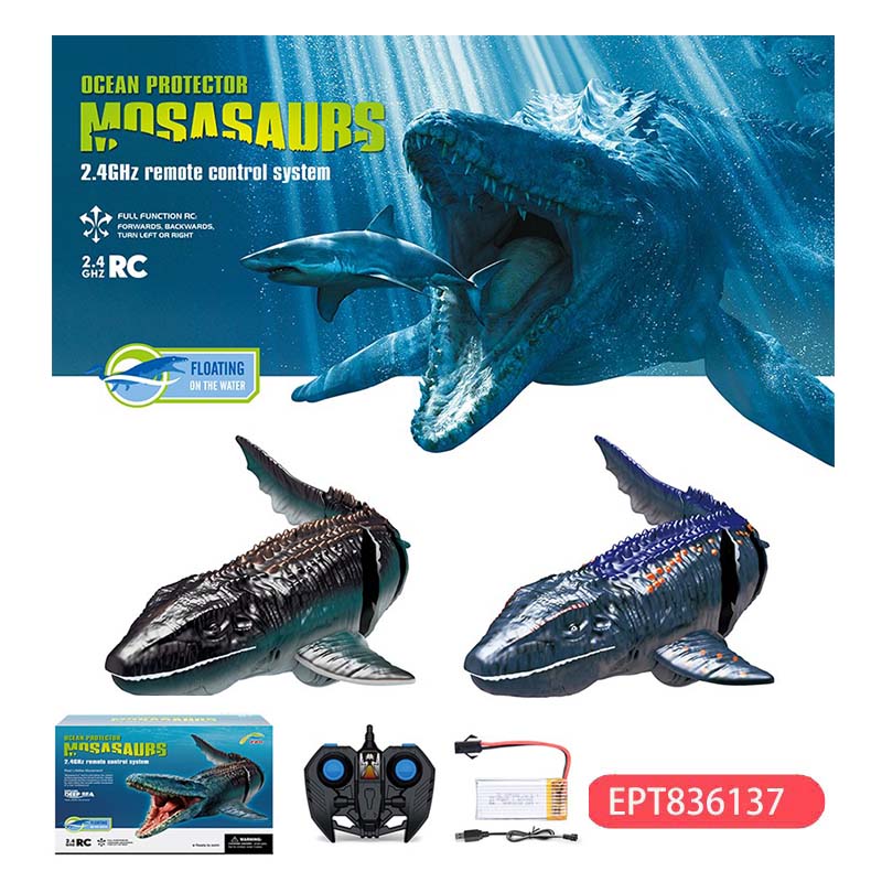 Wholesale 2.4G Rc Cangaroo Electric Remote Control Shark Water Spray Lights Whale Can Be Launched Boat Children'S Toys - Image 5