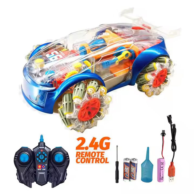 2.4G 6CH Rc Transparent Car Smoke Remote Control Cars With Lights Sound - Bild 2