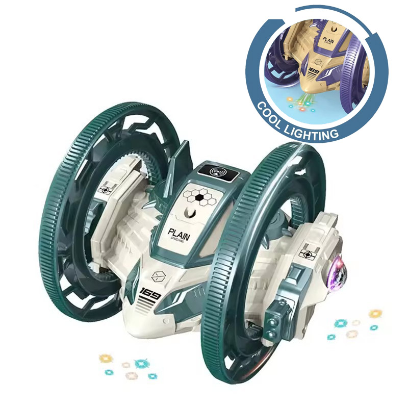 360 Rotating Stunt Tumbling Lights Rc Car Remote Control Twist Flip Friction Cars Toy For Kids - Imagen 3