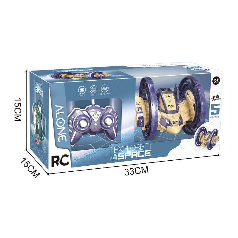 360 Rotating Stunt Tumbling Lights Rc Car Remote Control Twist Flip Friction Cars Toy For Kids - Imagen 5