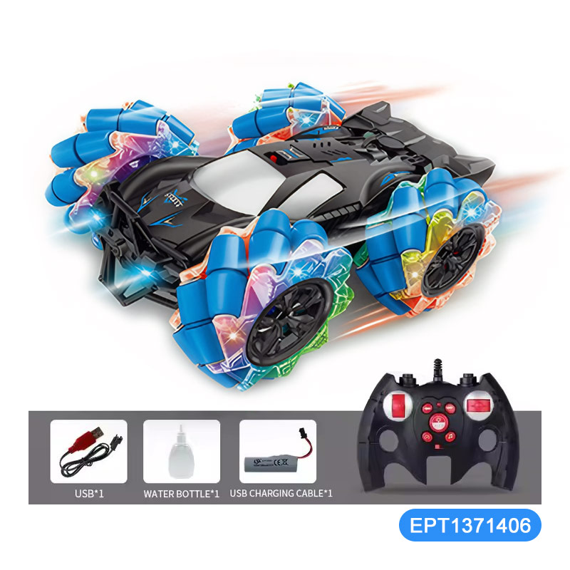 Dual RC Stunt Car remote control car rc cars with Handlebar Watch Lighting & Music Spray - Imagem 4