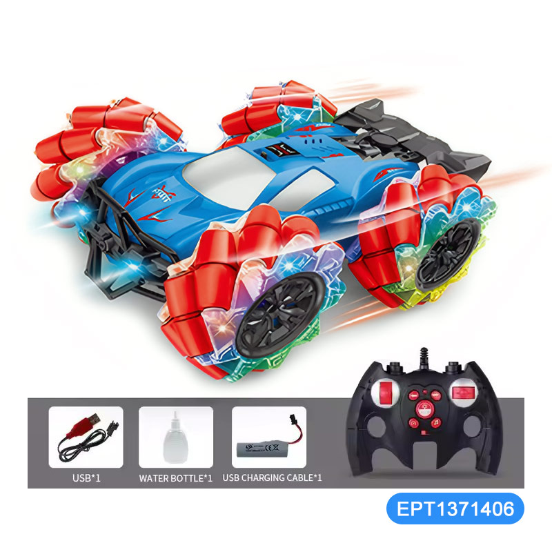 Dual RC Stunt Car remote control car rc cars with Handlebar Watch Lighting & Music Spray - Imagem 5