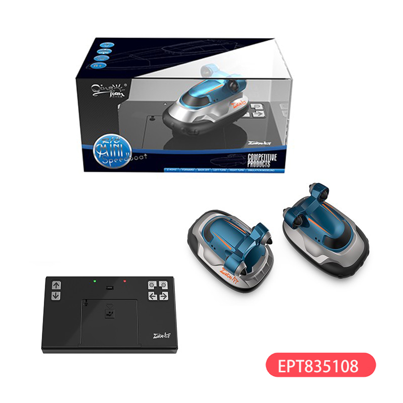 2.4G Remote Control Mini Hovercraft SpeedBoat Racing Yacht Toys With Light - Image 4