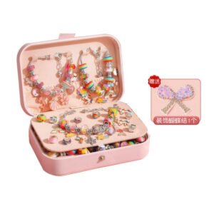 132PCS Set Candy Color Cherry Pink Pandora Bracelet Girls' Toys New Design Girl 2024 Jouet de maquillage de mode pour les filles de beauté