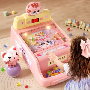 Large Light Music Pink Scoring Pinball Machine Arcade Kids Interactive Game with light