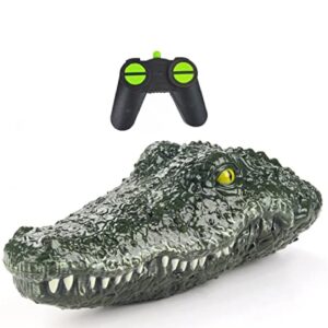 New Simulation Crocodile Model RC Remote Control Boat Summer Children's Toy Four-way on the Water Electric Boats