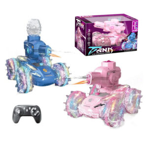 2.4G 9Ch Light Spray Remote Control Amphibious Water Car 2.4Ghz Rc Toys Electric Toy Tank