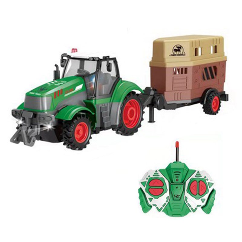 27Mhz 1:24 4-Channel Light Remote Control Rc Farmer Truck R/C Farm Tractor Toys Toy Vehicle