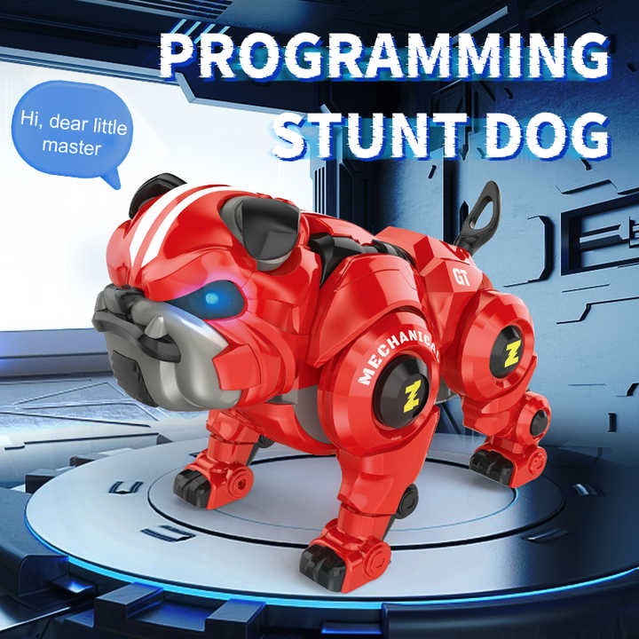 Música de acrobacias de control remoto inteligente&Light Robot Dancing Dog Toys Kid Touch Interaction Programming Pet Remote Control Dog - Imagen 5