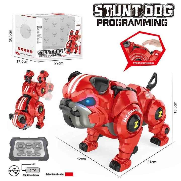 Música de acrobacias de control remoto inteligente&Light Robot Dancing Dog Toys Kid Touch Interaction Programming Pet Remote Control Dog - Imagen 6