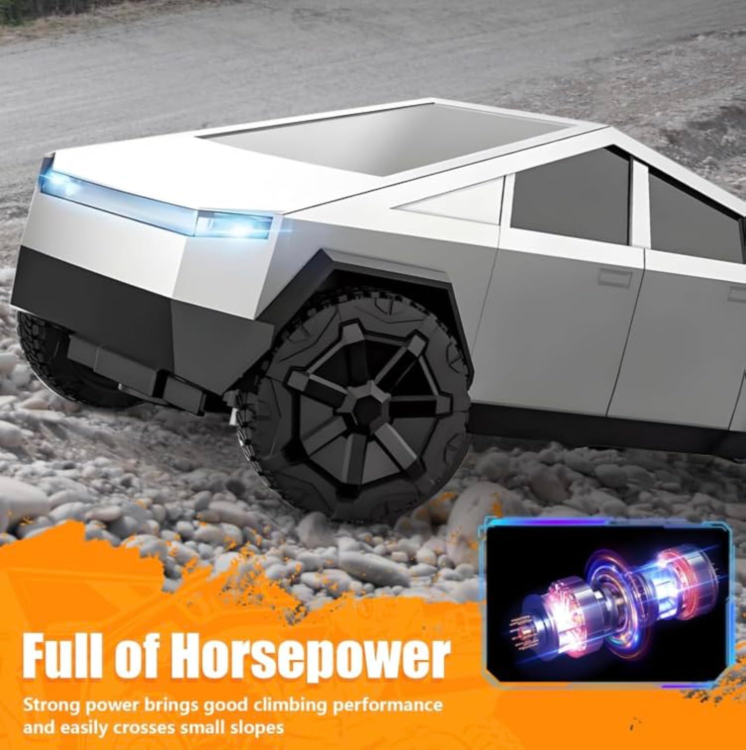 Cyber Pickup Electric Remote Control Car 25CM 27MHz Wireless Charging Road Vehicle - Image 4