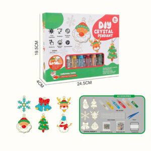 Diy Crystal Color Glue Paint Christmas Painting Toy Kids Art Kit Toys for Children