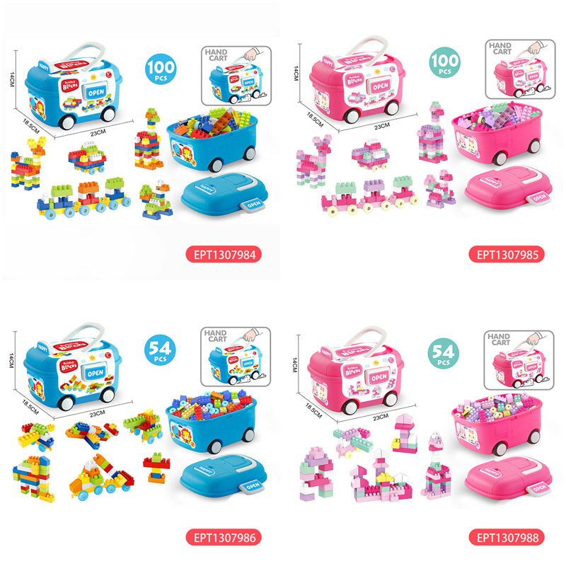 Small Particle Block Trolley 100Pcs Educational Children 2025 Building Blocks Sets Toys for Kids Baby - Image 6