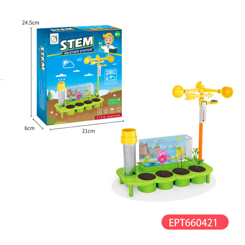 Plant Ecological Meteorological Station Stem Weather Toy Educational Kid Creative Experiments Green Science Toys - Bild 2