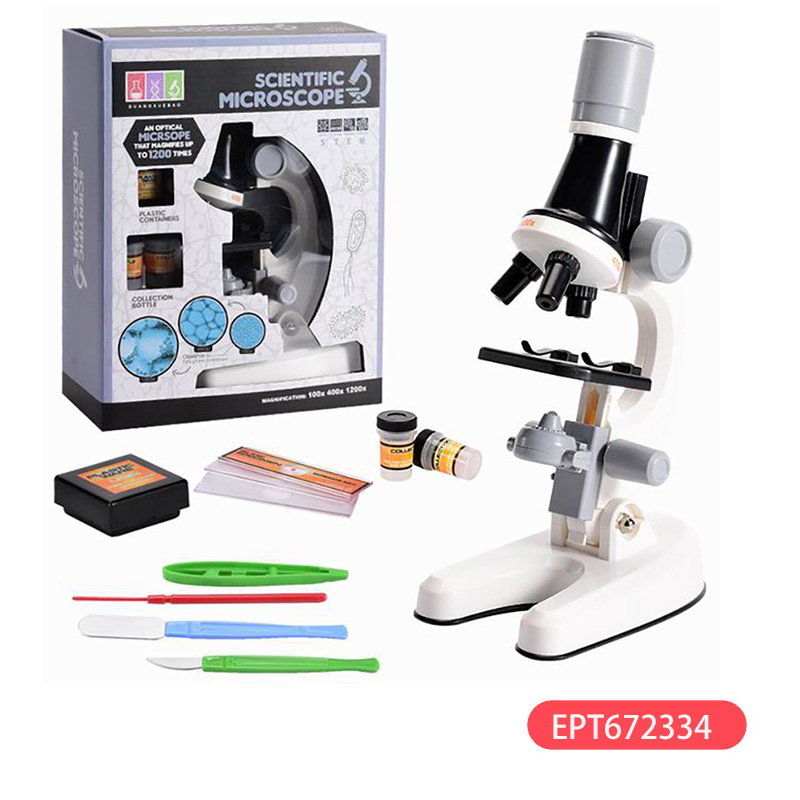 High Quality White Microscope Kids Fun Set Science Kit for Kid Bservation - Bild 2