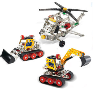 Assemble Aircraft 287Pcs Self Metal Toy Car Assembly Toys 3D Puzzle Diy Building Blocks