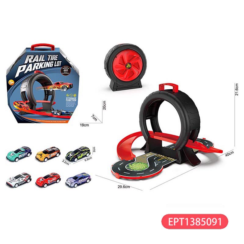 Tire Track Parking Lot & 2 Engineer Cars Electric Engineering Toys Plastic Construction Vehicle Kids Toy - Bild 5