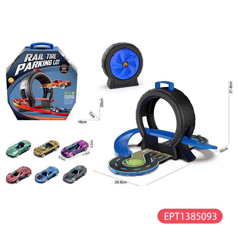 Tire Track Parking Lot & 2 Engineer Cars Electric Engineering Toys Plastic Construction Vehicle Kids Toy - Bild 6