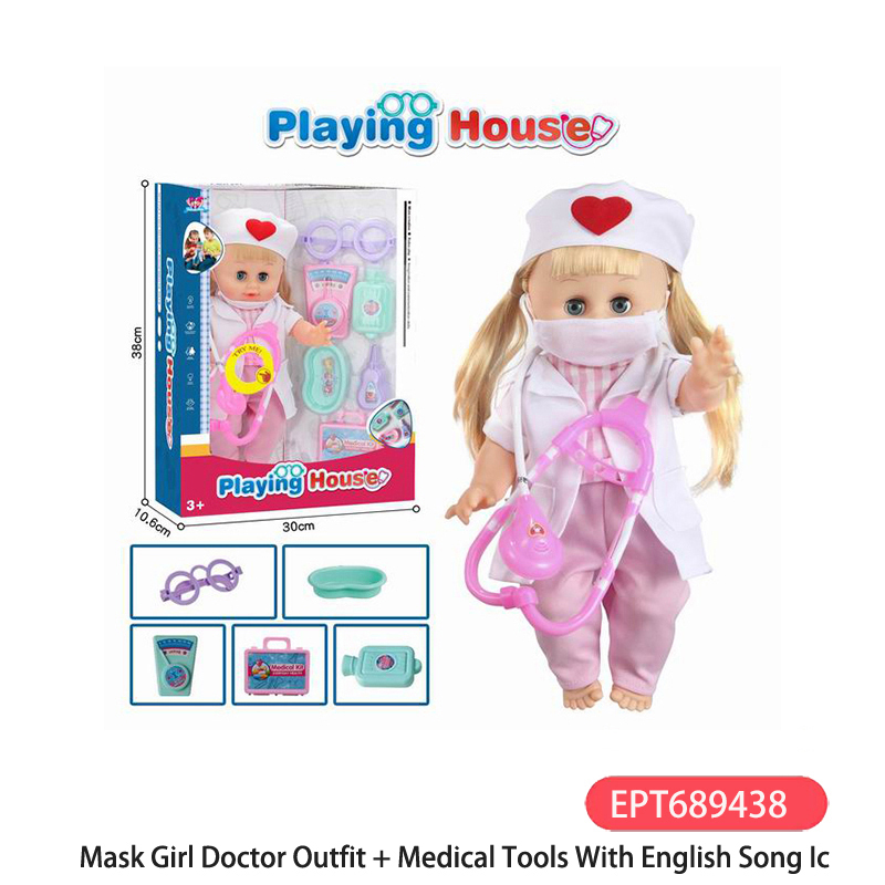 15 Juego de juguetes educativos para muñecas en pulgadas con canción en inglés de Doctor Tool - Imagen 2