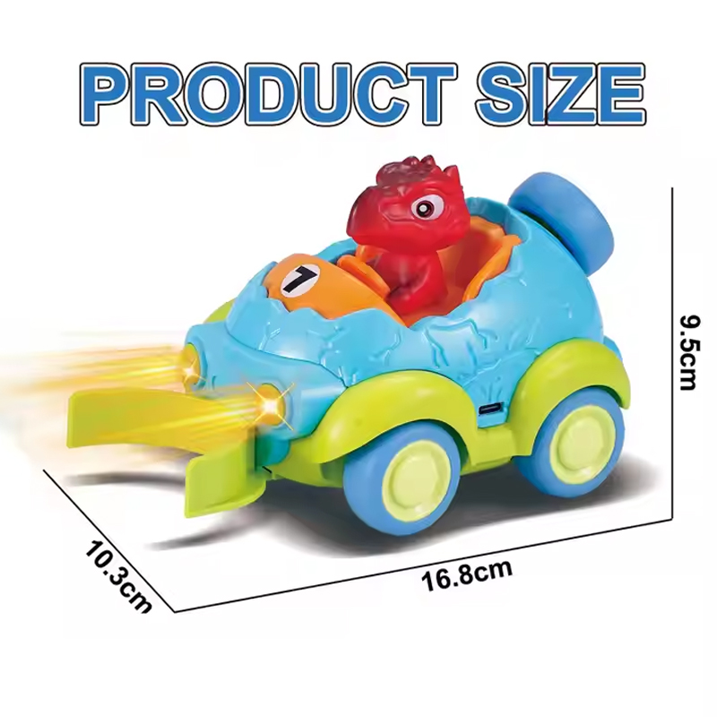 Light Music Tyrannosaurus Rex Triceratops Remote Control Parent-Child Double Competitive 2.4g Cartoon Dinosaur Car Toys - Bild 2