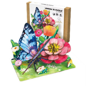 3D Holz-Insekten-Puzzle, Holz-Schmetterlings-Bienen-Modelle, Tier-DIY-Geschenk, Holz-Vorschul-3D-Puzzles für Kinder