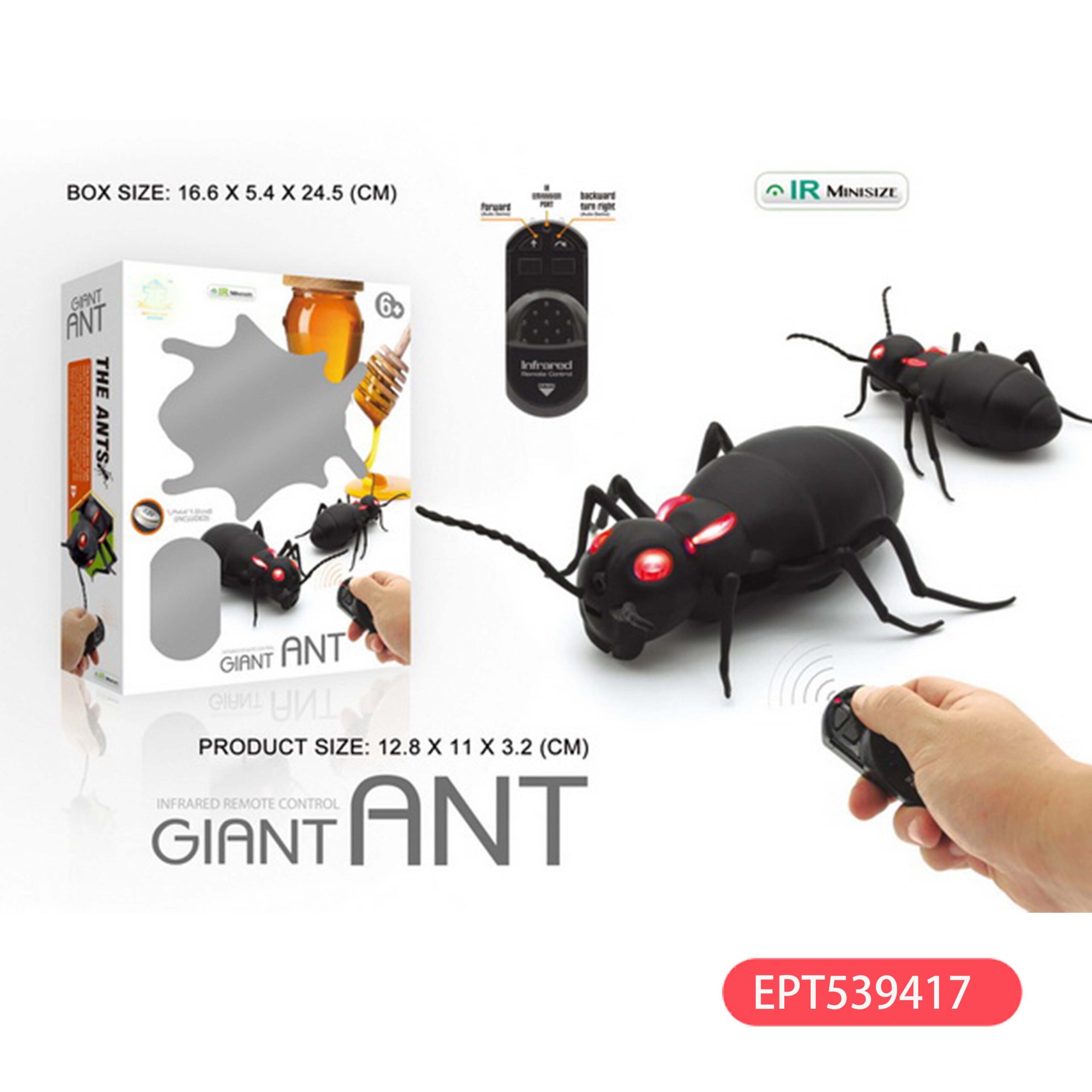 Infrared Remote Control Ant Insect Toy with Light Made of Durable Plastic Operates on Electric Power - Image 3