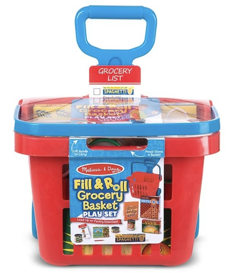 Juguetes de supermercado, carrito de compras grande, cesta de compras rodante para niños, juego de simulación - Imagen 2