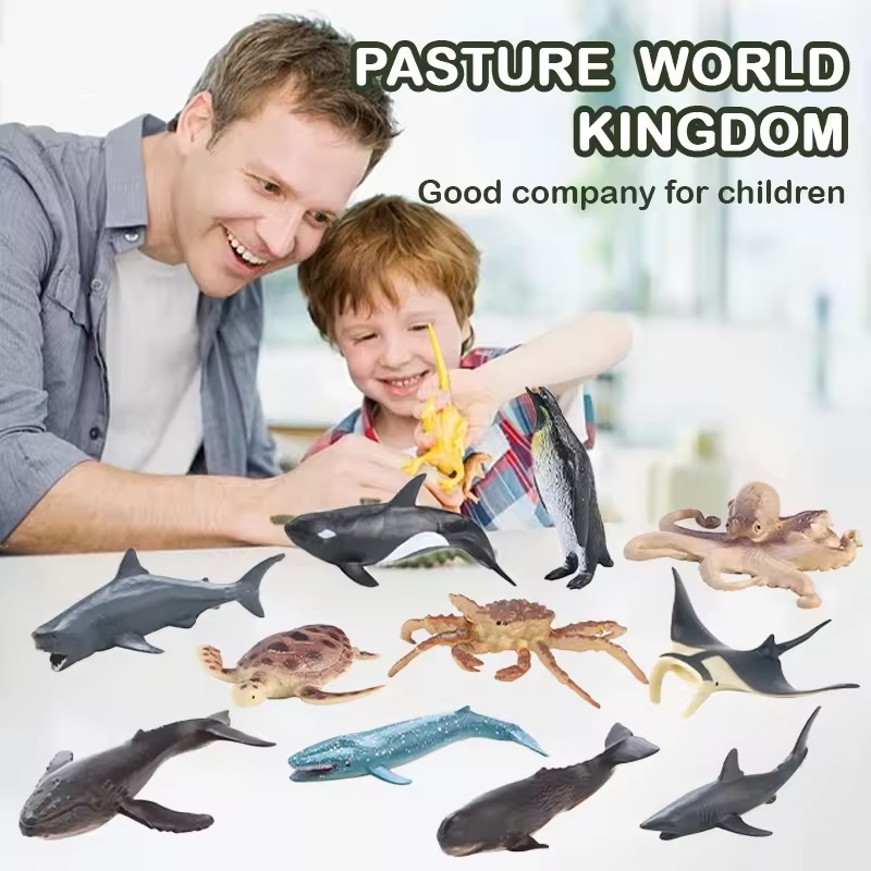 36Pcs Plastic Ocean Animals Sea Creatures Small Animal Figures Assorted Mini Plastic Animal Figurines Toy - Bild 3