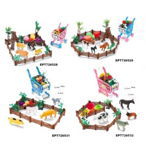 Realistic Mini Jungle Animal Set Kids Plastic Safari Cow Toy for Farm Zoo Baby Toys