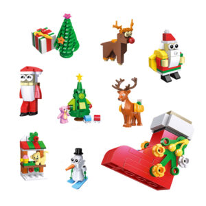 31Pcs Animal Mini Blocos Brinquedo de Construção de Natal para Crianças Santa Bloco Decoração Conjuntos Brinquedos Montados