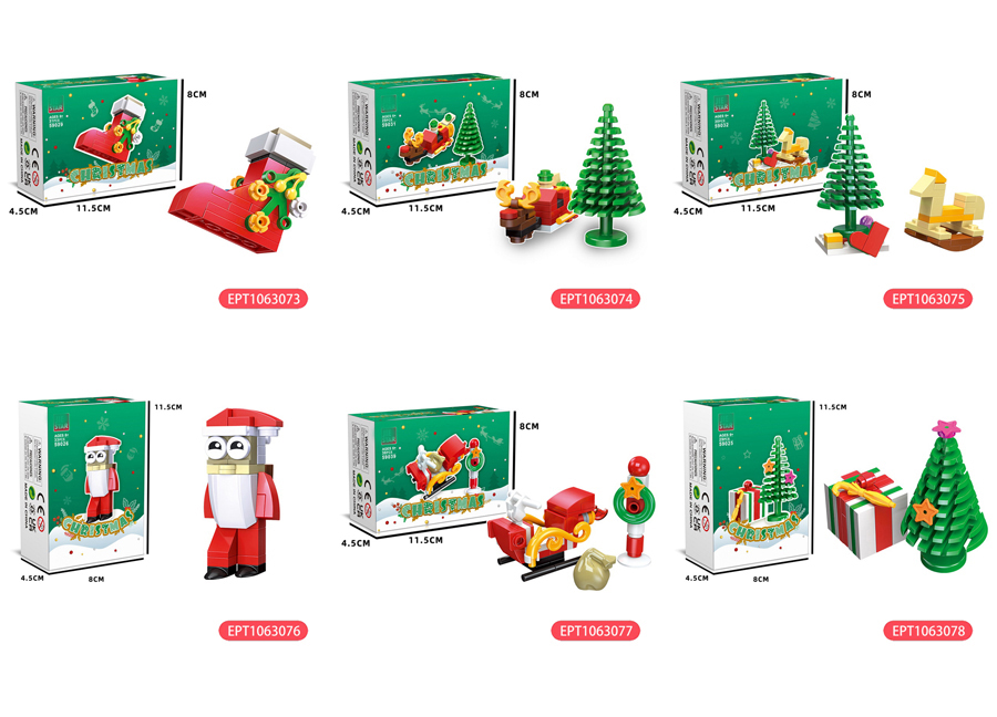 31Pcs Animal Mini Blocos Brinquedo de Construção de Natal para Crianças Santa Bloco Decoração Conjuntos Brinquedos Montados - Imagem 2