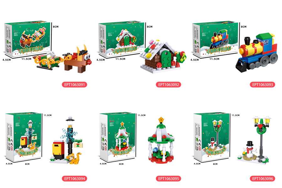 31Pcs Animal Mini Blocos Brinquedo de Construção de Natal para Crianças Santa Bloco Decoração Conjuntos Brinquedos Montados - Imagem 5