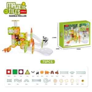7.5Cm Magnetic Building Blocks Toys Magnetic Tiles Set 75Pcs