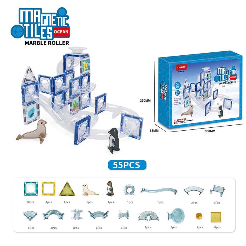 6.5Cm Bloques De Construcción Magnéticos Juguetes Juego De Azulejos Magnéticos 55 Piezas | Precio de fábrica de juguetes de China | Lulufamilia
