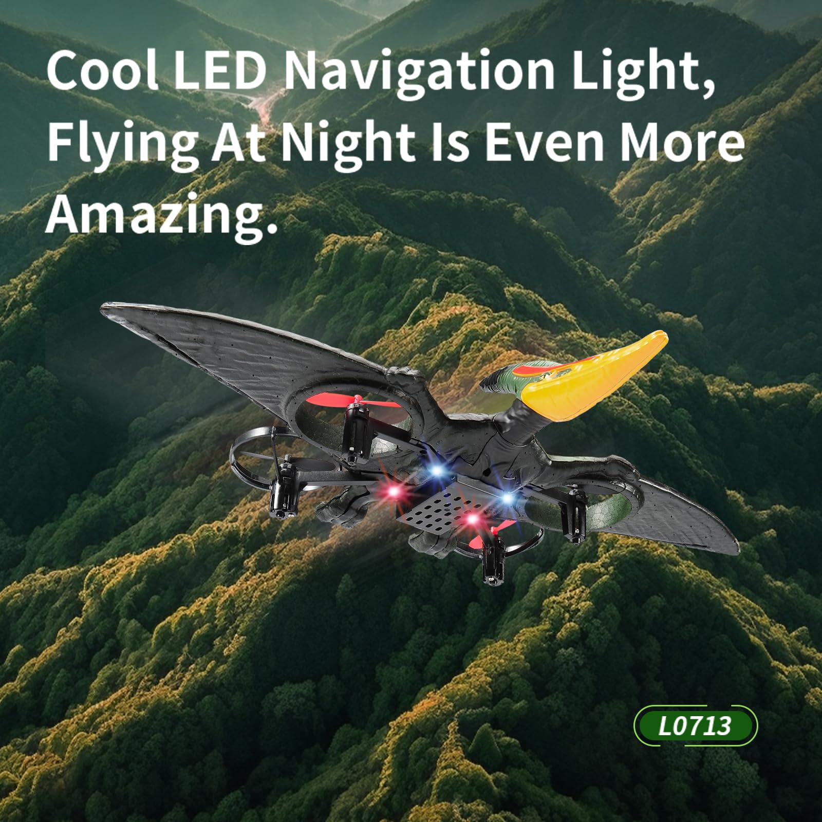 2.4G RC Induktion Pterodaktylus Netflix Spielzeug Quadcopter Starrflügel Flyer Spielzeug Flugsaurier Ferngesteuertes Flugzeugspielzeug - Bild 7