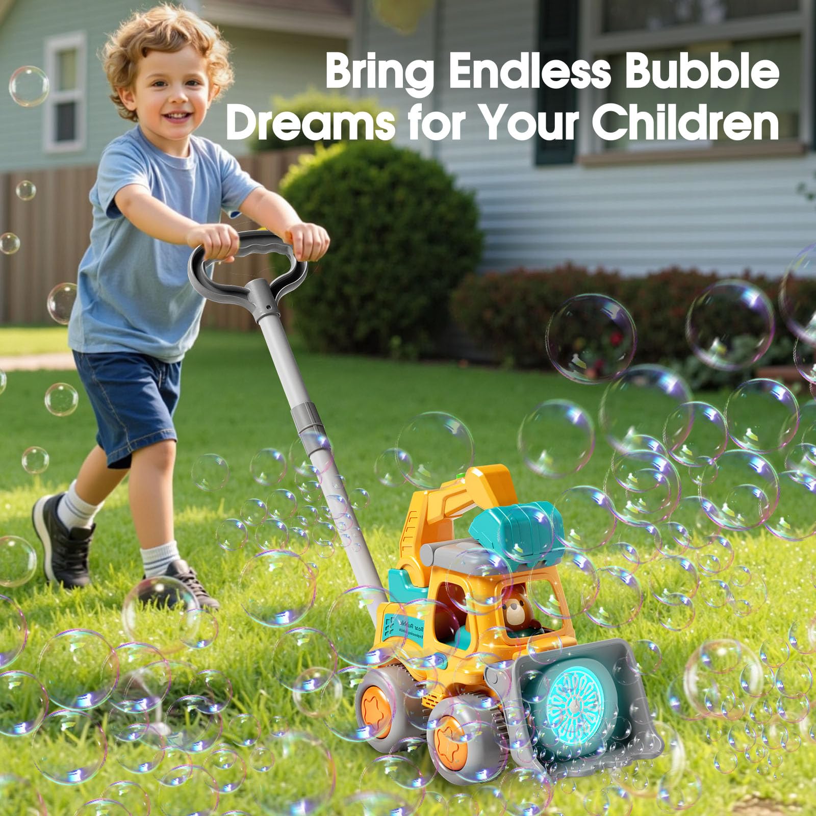 Bubble Toys for Kids Outdoor Cartoon Engineering Cart Toys Kids Bubble Machine Kids Birthday Present Party Party Toy - Bild 4