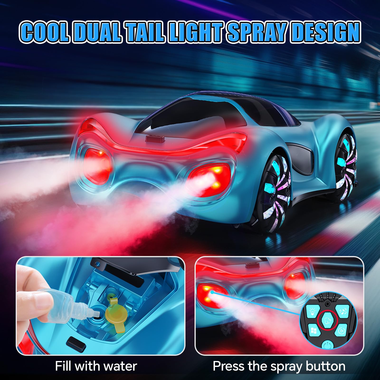 11 Canales 4x4 Control remoto eléctrico Drift Spray Cool RC Car - Imagen 4