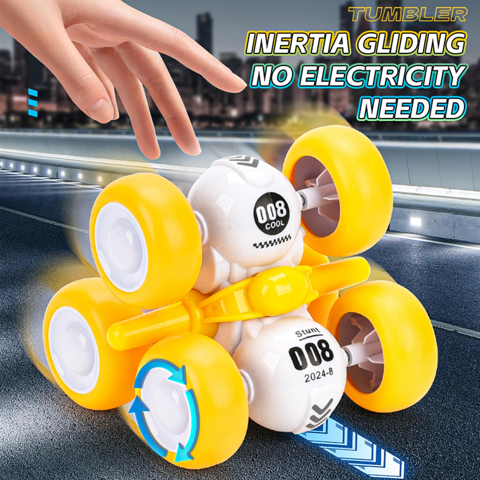New Model Friction Car Mini Stunt Car Toy 360 Degrees Rotating Climbing Vehicle Toy for Boy - Bild 3