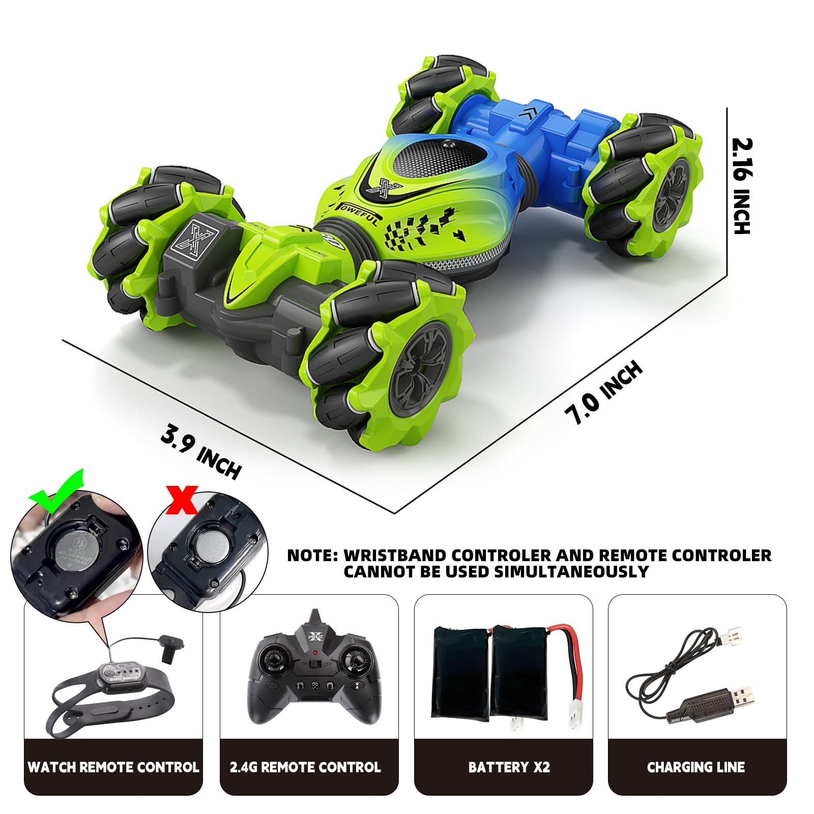 4wd Remote Control Car Toys Sensor Vehicle Stunt Crawler Drift Remote Watch Control Rc Car for Adults with High Speed - Bild 8