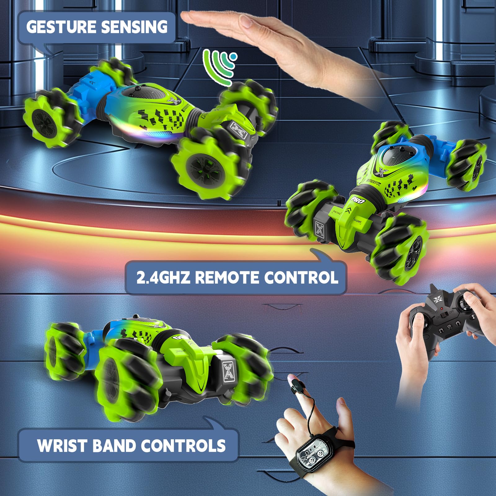 4wd Remote Control Car Toys Sensor Vehicle Stunt Crawler Drift Remote Watch Control Rc Car for Adults with High Speed - Bild 7