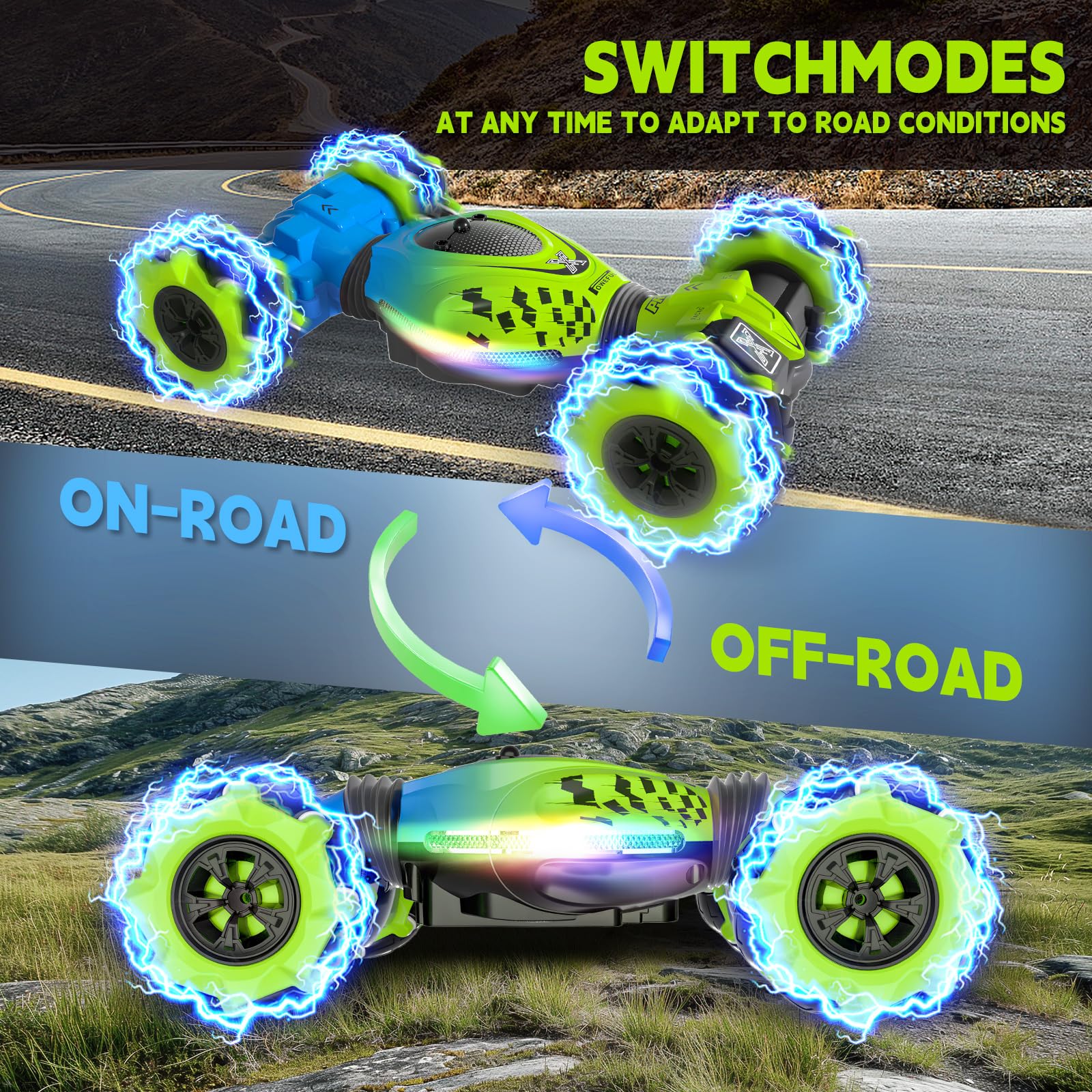 4wd Remote Control Car Toys Sensor Vehicle Stunt Crawler Drift Remote Watch Control Rc Car for Adults with High Speed - Bild 6