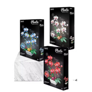 Ensemble de blocs de construction de la série de plantes Hot Plant Orchid Simulated Bloum Bloum Flower Set Toy Education Toy pour les enfants