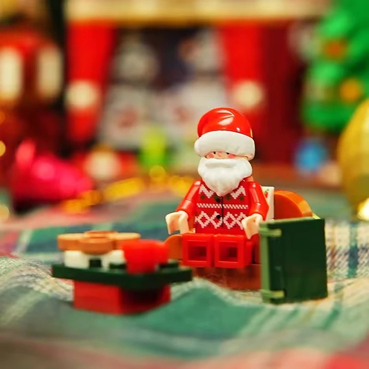 Popular Christmas Album Book Creative Building Block Set Santa Claus Story Book Creative Building Block Toy for Kids - Bild 4