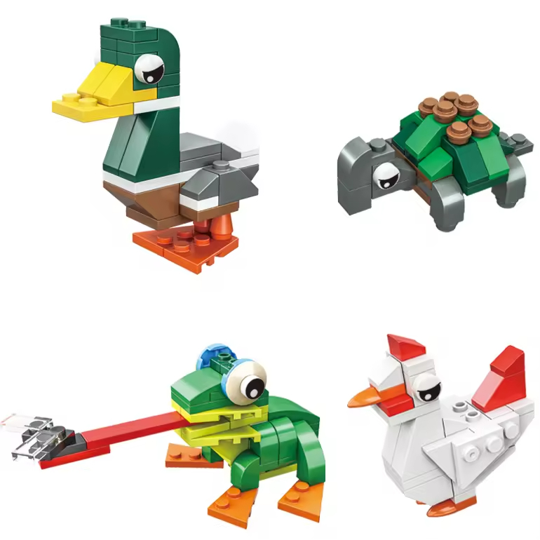 Fabrik OEM ODM Custom Kunststoff Tier Baustein Ziegel Vogel Kaninchen Pferd Kind Kinder - Bild 5