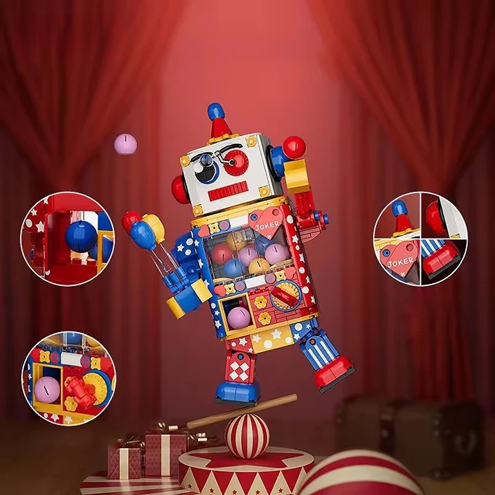 Modèle de dessin animé de déformation funky assembler un jouet de bloc de construction du robot pour l'apprentissage de l'ingénierie des enfants - Image 4