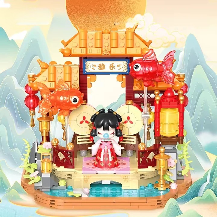 Unisex ABS Plastic Educational Baby Chinese Style Building Block Set Toy Model Birthday Gift Packaged in Box - Bild 3