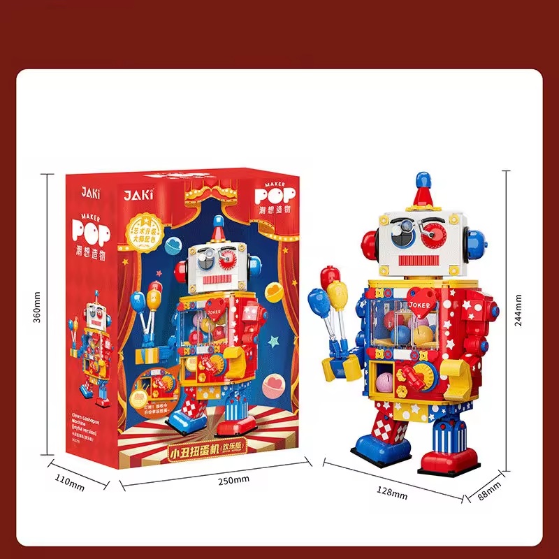 Modèle de dessin animé de déformation funky assembler un jouet de bloc de construction du robot pour l'apprentissage de l'ingénierie des enfants - Image 2