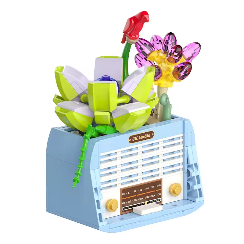 Decoración creativa de alta calidad Decorativa Home Casa suculenta Bloques de construcción de teléfonos de flores Modelo Toys para niños - Imagen 2