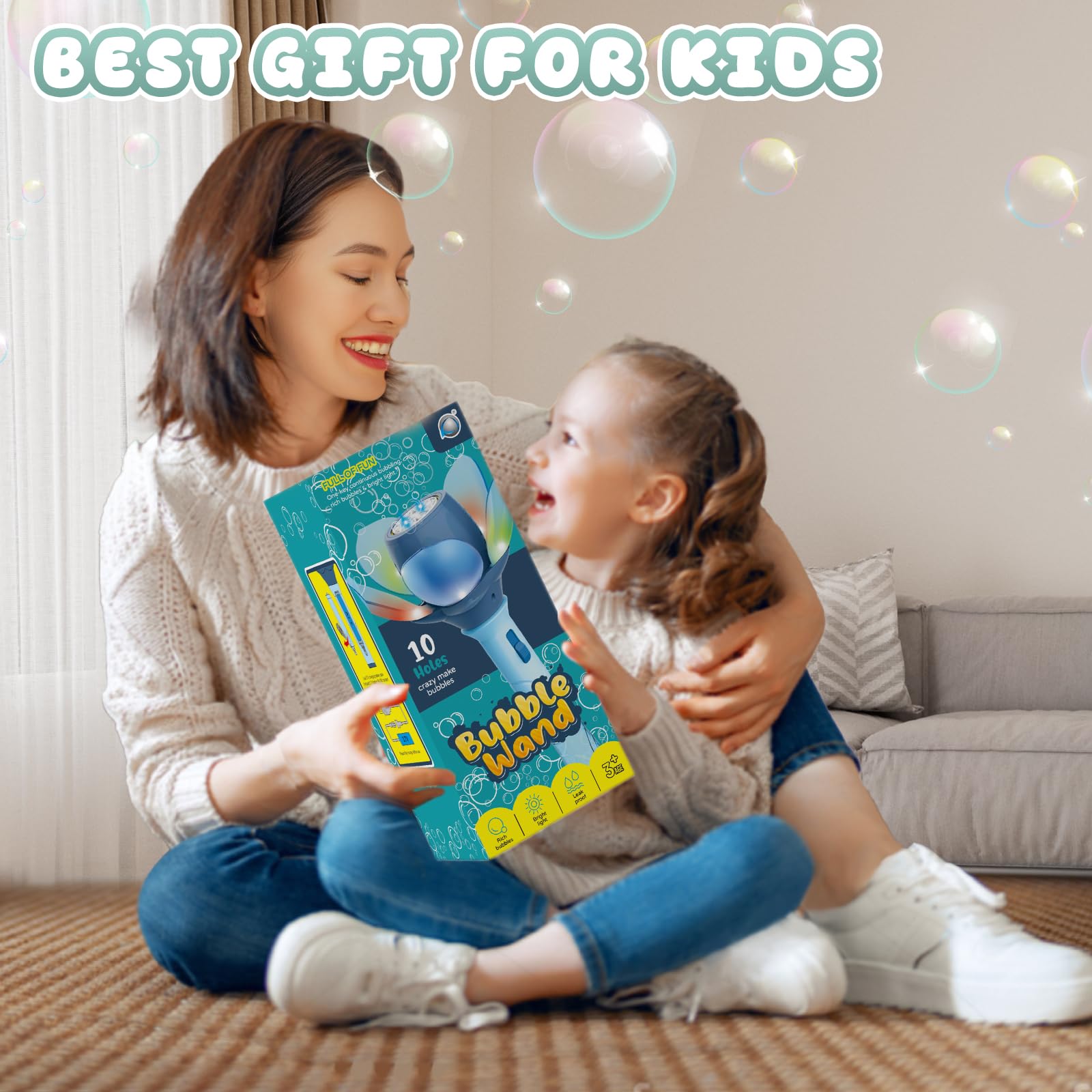 Brinquedos ao ar livre brinquedos de varinhas 10 Buracos ricos bolhas bolhas de bolhas elétricas de plástico brinquedos - Imagem 2